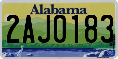 AL license plate 2AJ0183