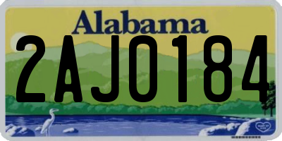 AL license plate 2AJ0184