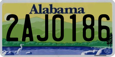 AL license plate 2AJ0186