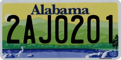 AL license plate 2AJ0201