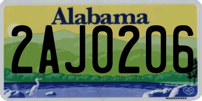 AL license plate 2AJ0206