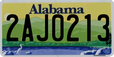AL license plate 2AJ0213