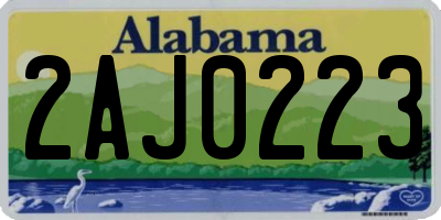 AL license plate 2AJ0223