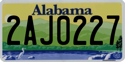 AL license plate 2AJ0227