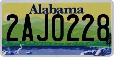 AL license plate 2AJ0228