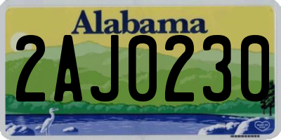 AL license plate 2AJ0230