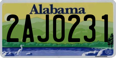 AL license plate 2AJ0231