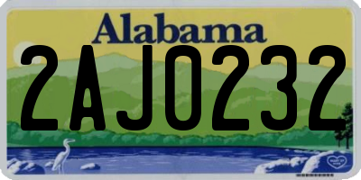 AL license plate 2AJ0232