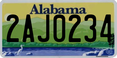 AL license plate 2AJ0234