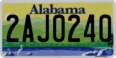 AL license plate 2AJ0240