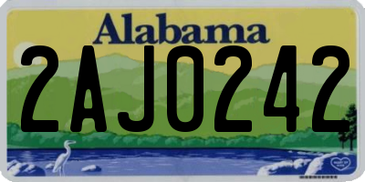 AL license plate 2AJ0242