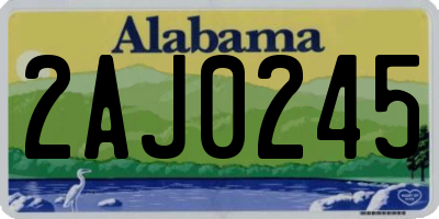 AL license plate 2AJ0245
