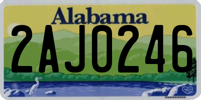 AL license plate 2AJ0246