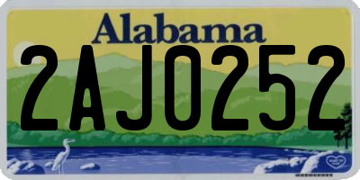AL license plate 2AJ0252