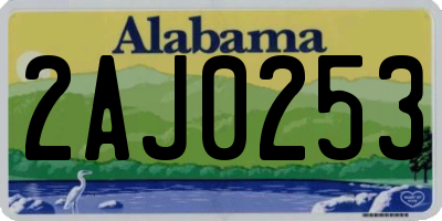 AL license plate 2AJ0253