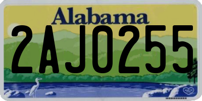 AL license plate 2AJ0255