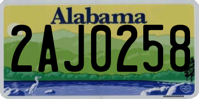 AL license plate 2AJ0258