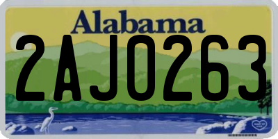 AL license plate 2AJ0263