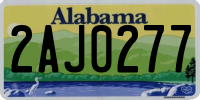 AL license plate 2AJ0277