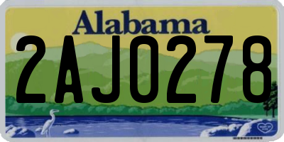 AL license plate 2AJ0278