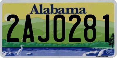 AL license plate 2AJ0281