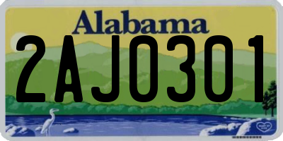 AL license plate 2AJ0301