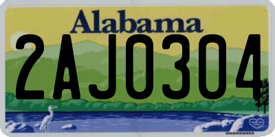 AL license plate 2AJ0304