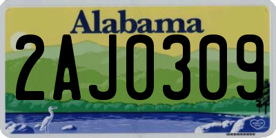 AL license plate 2AJ0309