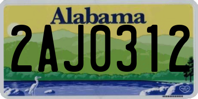 AL license plate 2AJ0312
