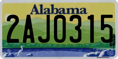 AL license plate 2AJ0315