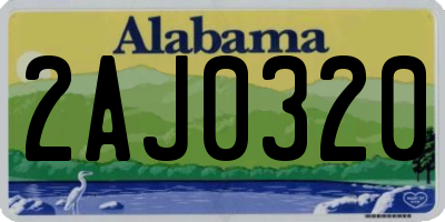 AL license plate 2AJ0320
