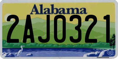 AL license plate 2AJ0321