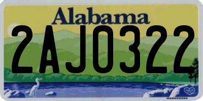 AL license plate 2AJ0322
