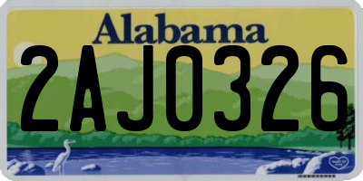 AL license plate 2AJ0326