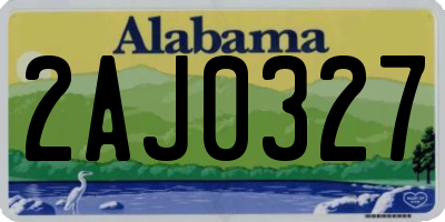 AL license plate 2AJ0327