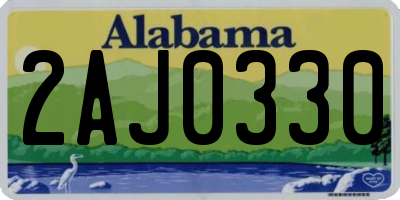 AL license plate 2AJ0330