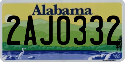 AL license plate 2AJ0332