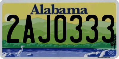 AL license plate 2AJ0333