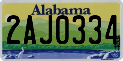 AL license plate 2AJ0334