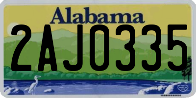 AL license plate 2AJ0335