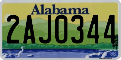 AL license plate 2AJ0344