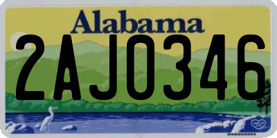 AL license plate 2AJ0346