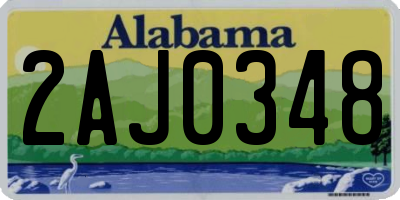 AL license plate 2AJ0348