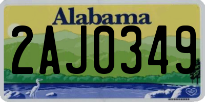 AL license plate 2AJ0349