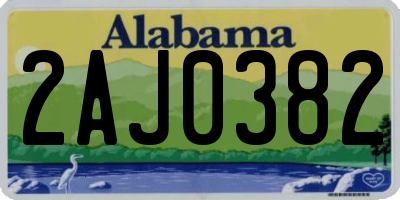 AL license plate 2AJ0382