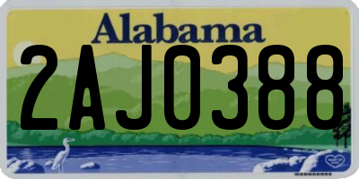 AL license plate 2AJ0388