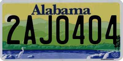 AL license plate 2AJ0404