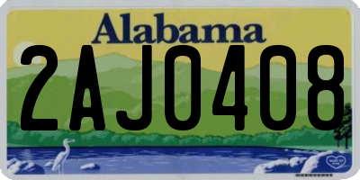 AL license plate 2AJ0408