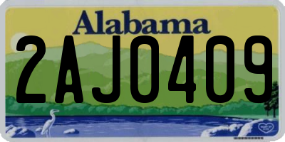 AL license plate 2AJ0409