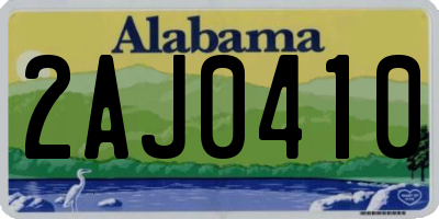 AL license plate 2AJ0410